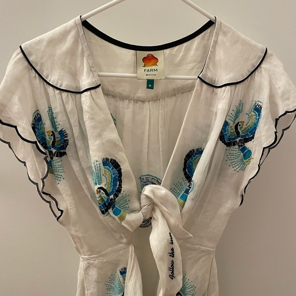 Farm Rio Macaw Tie Front Cutout Dress - Picture 6 of 10